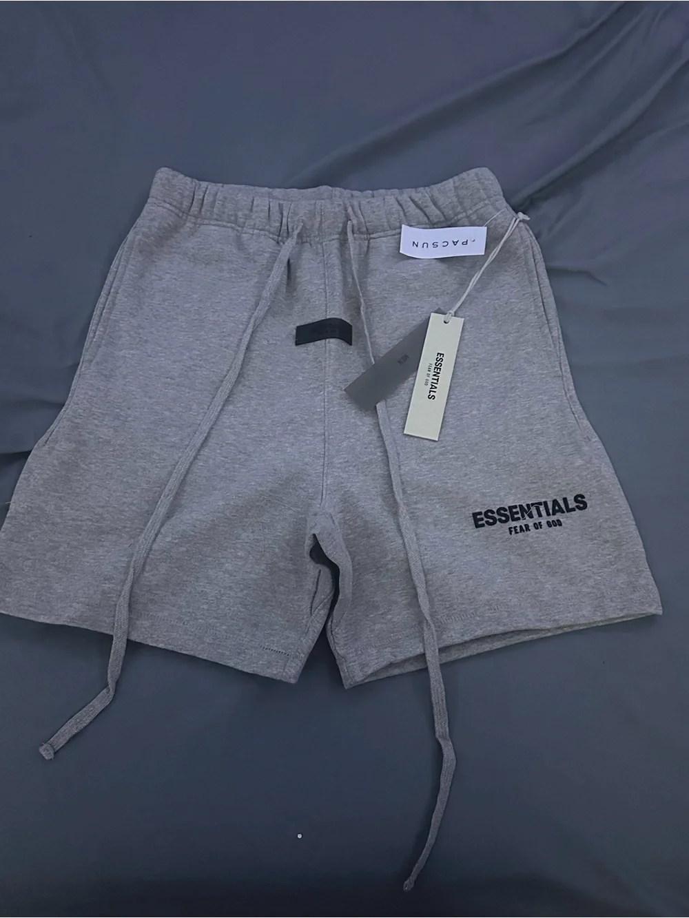 Essentials Men's Dark oatmeal Logo Shorts